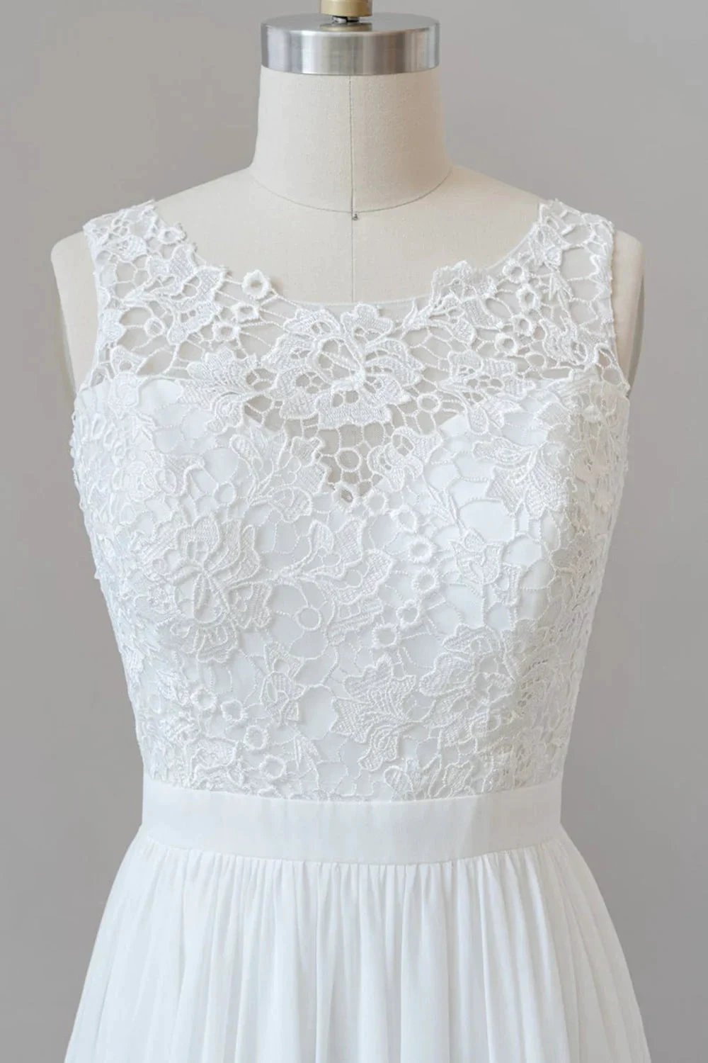 Straps Lace A-line Boho Wedding Dress by BIZTUNNEL
