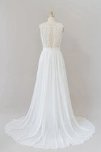 Straps Lace A-line Boho Wedding Dress by BIZTUNNEL