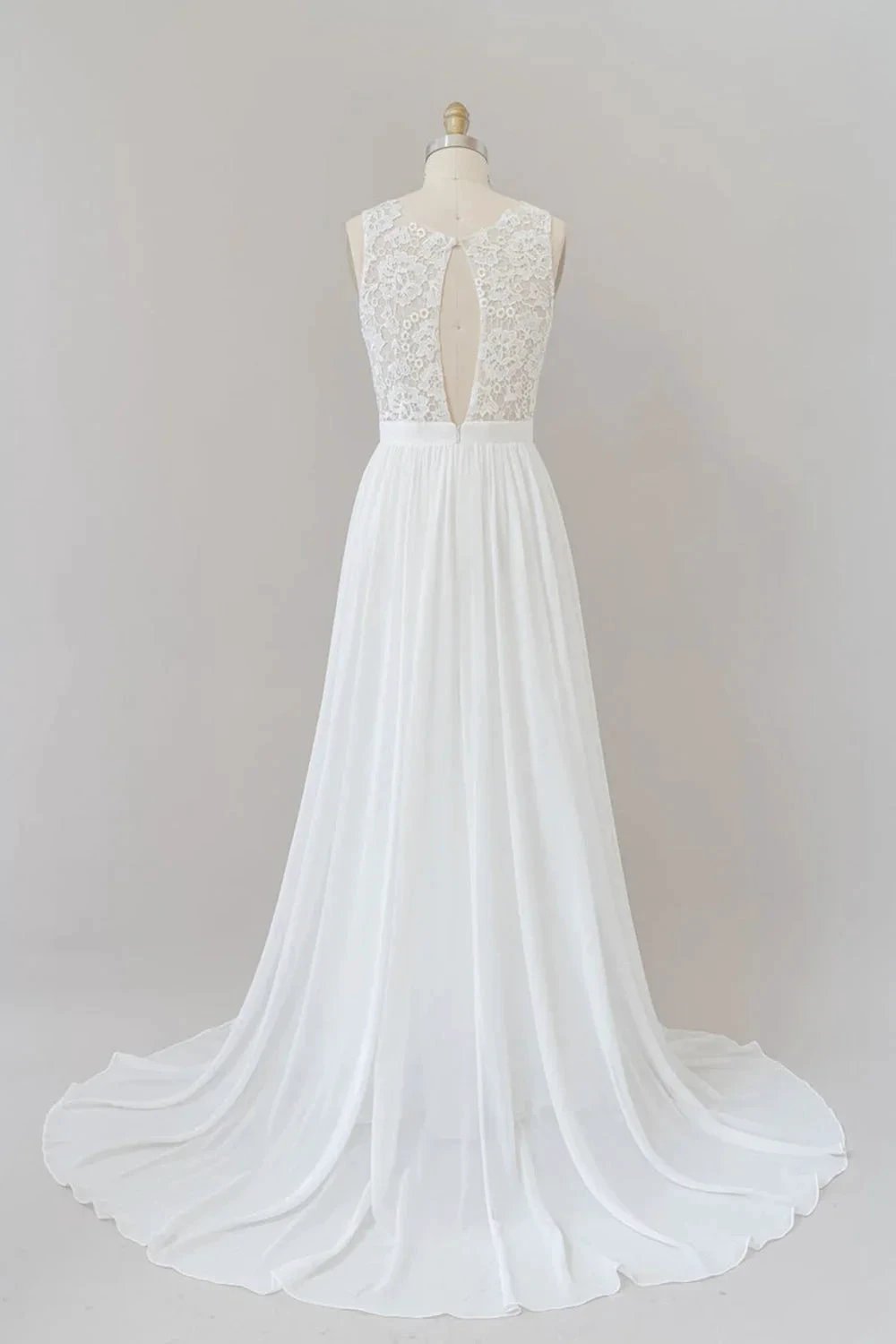 Straps Lace A-line Boho Wedding Dress by BIZTUNNEL