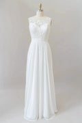 Straps Lace A-line Boho Wedding Dress by BIZTUNNEL