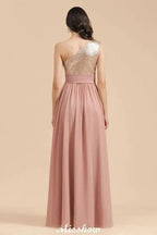 Stylish One Shoulder Sequins Chiffon Evening Party Dress Prom Dress by misshow.com