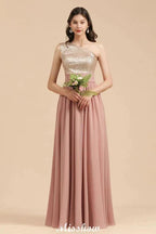 Stylish One Shoulder Sequins Chiffon Evening Party Dress Prom Dress by misshow.com