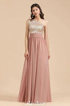 Stylish One Shoulder Sequins Chiffon Evening Party Dress Prom Dress by misshow.com