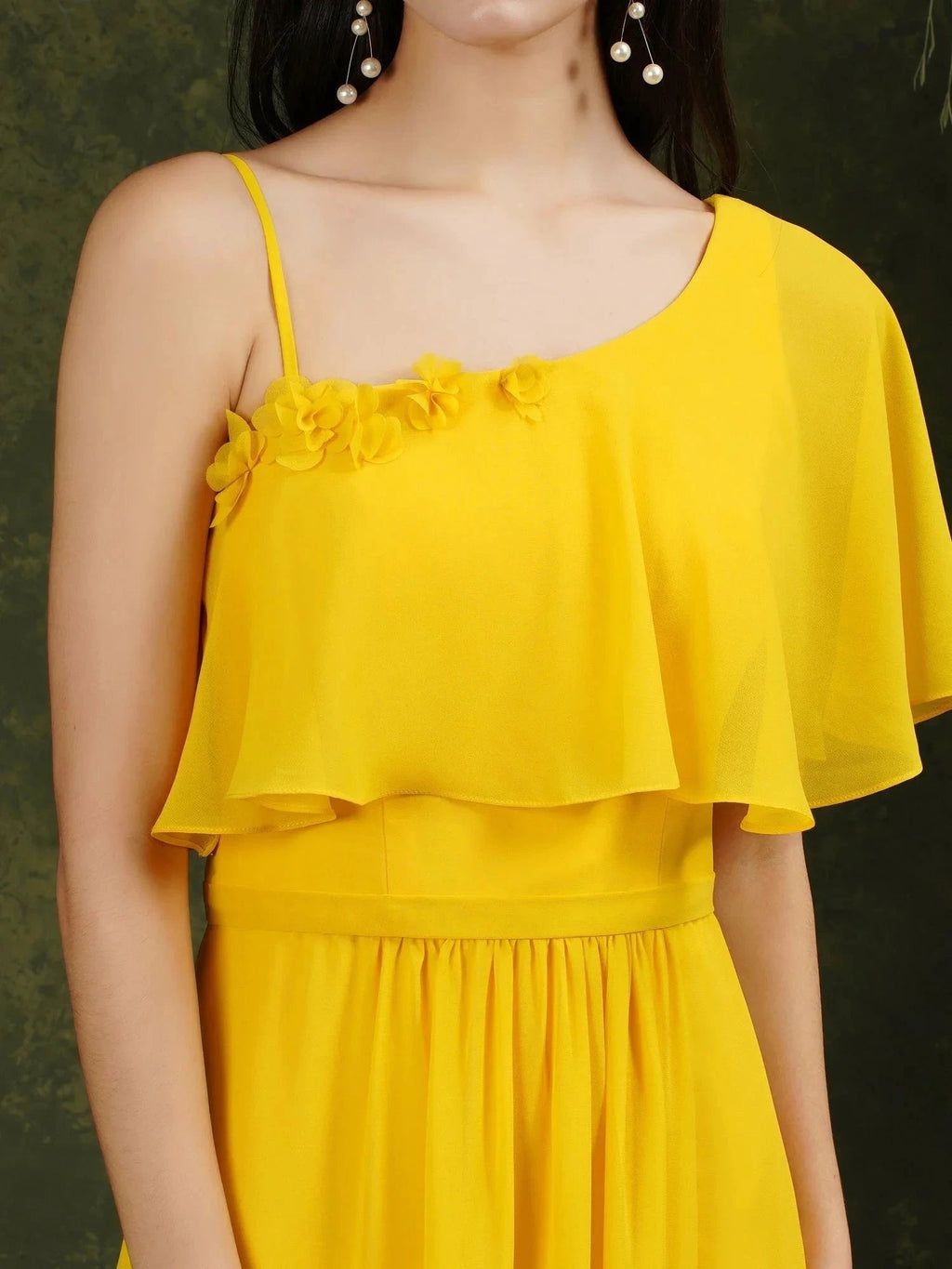 Stylish Split Front One-shoulder Tulle Aline Prom dress by misshow.com