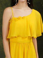 Stylish Split Front One-shoulder Tulle Aline Prom dress by misshow.com
