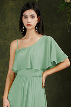 Stylish Split Front One-shoulder Tulle Aline Prom dress by misshow.com