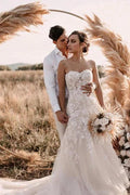 Stylish white Sweeteart Tulle Lace Wedding Dress by misshow.com