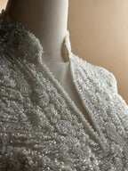 Luxury Sequin Pearl Long Sleeve Ball Gown Wedding Dress SW518