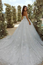 Sweetheart A-line Lace Wedding Dress With Sleeves by misshow.com