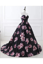 Sweetheart A Line Long Print Flower Evening Dresses by misshow.com