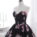 Sweetheart A Line Long Print Flower Evening Dresses by misshow.com