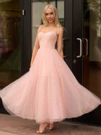 Sweetheart Neckline Starlit Cloar Maxi Length Tulle Prom Dress by Anne of Brittany
