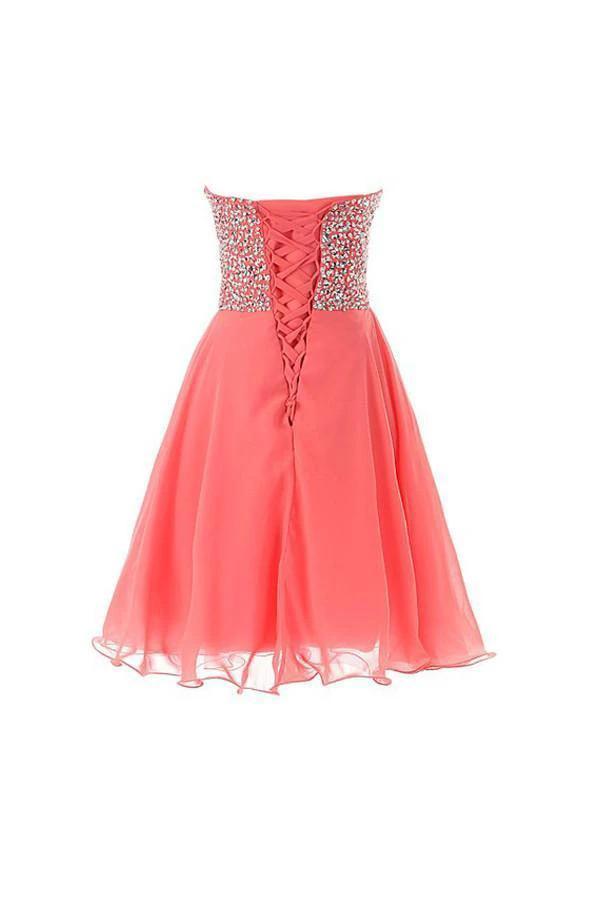 Sweetheart Beaded Prom Gown Short Homecoming Dress PG048 by pgmdress