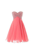 Sweetheart Beaded Prom Gown Short Homecoming Dress PG048 by pgmdress