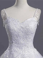 sweetheart beading appliques Wedding Dress New Arrival tulle pleated Bridal Wears by misshow.com