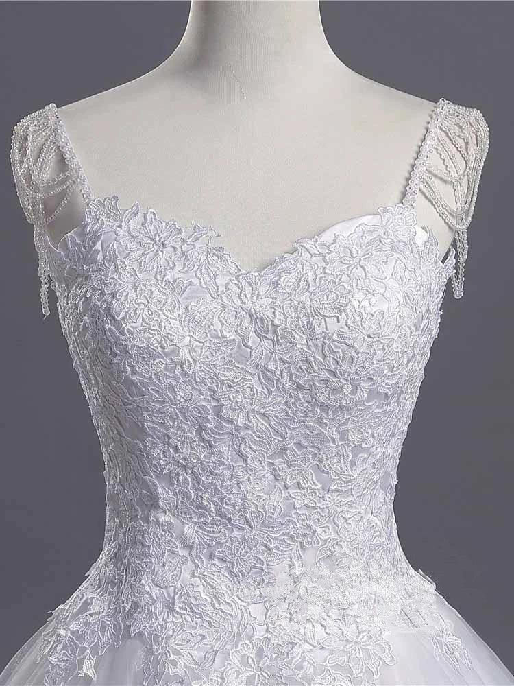 sweetheart beading appliques Wedding Dress New Arrival tulle pleated Bridal Wears by misshow.com