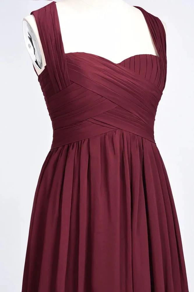 Sweetheart Bungurdy Tiered Lace Prom Dresses | Simple Cap Sleeves A-Line Evening Dresses by misshow.com