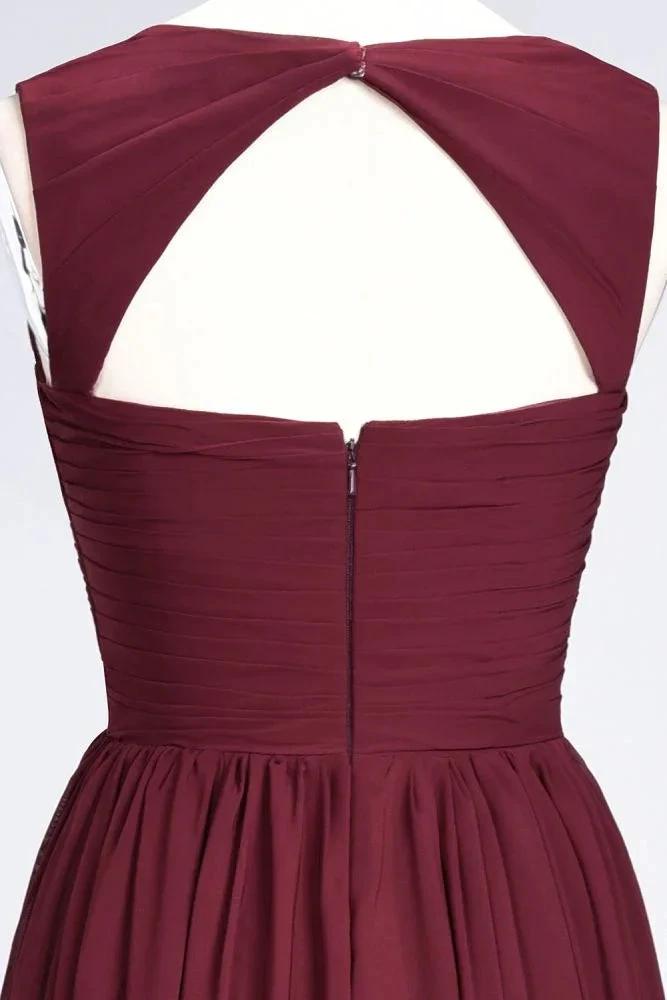 Sweetheart Bungurdy Tiered Lace Prom Dresses | Simple Cap Sleeves A-Line Evening Dresses by misshow.com