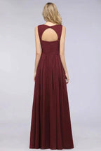 Sweetheart Bungurdy Tiered Lace Prom Dresses | Simple Cap Sleeves A-Line Evening Dresses by misshow.com