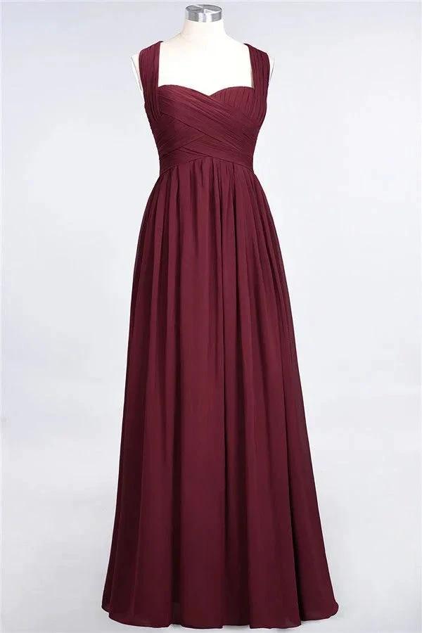 Sweetheart Bungurdy Tiered Lace Prom Dresses | Simple Cap Sleeves A-Line Evening Dresses by misshow.com