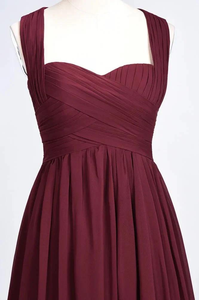 Sweetheart Bungurdy Tiered Lace Prom Dresses | Simple Cap Sleeves A-Line Evening Dresses by misshow.com