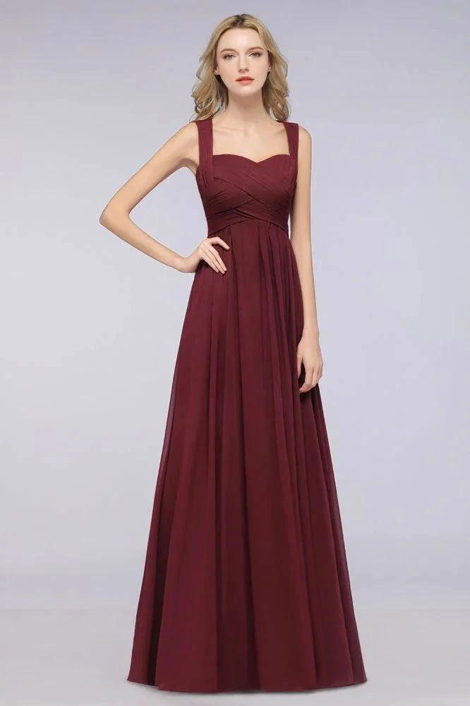 Sweetheart Bungurdy Tiered Lace Prom Dresses | Simple Cap Sleeves A-Line Evening Dresses by misshow.com