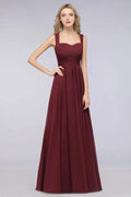 Sweetheart Bungurdy Tiered Lace Prom Dresses | Simple Cap Sleeves A-Line Evening Dresses by misshow.com