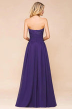Sweetheart Chiffon Garden Bridesmaid Dress Strapless Party Dress by misshow.com
