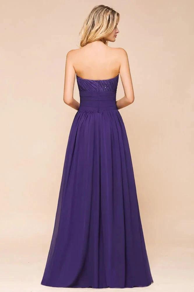Sweetheart Chiffon Garden Bridesmaid Dress Strapless Party Dress by misshow.com