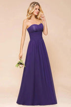 Sweetheart Chiffon Garden Bridesmaid Dress Strapless Party Dress by misshow.com