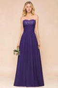 Sweetheart Chiffon Garden Bridesmaid Dress Strapless Party Dress by misshow.com