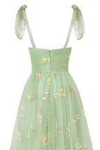 Sweetheart Neck Floor Length Tulle Embroidery Floral Prom Dress by Anne of Brittany