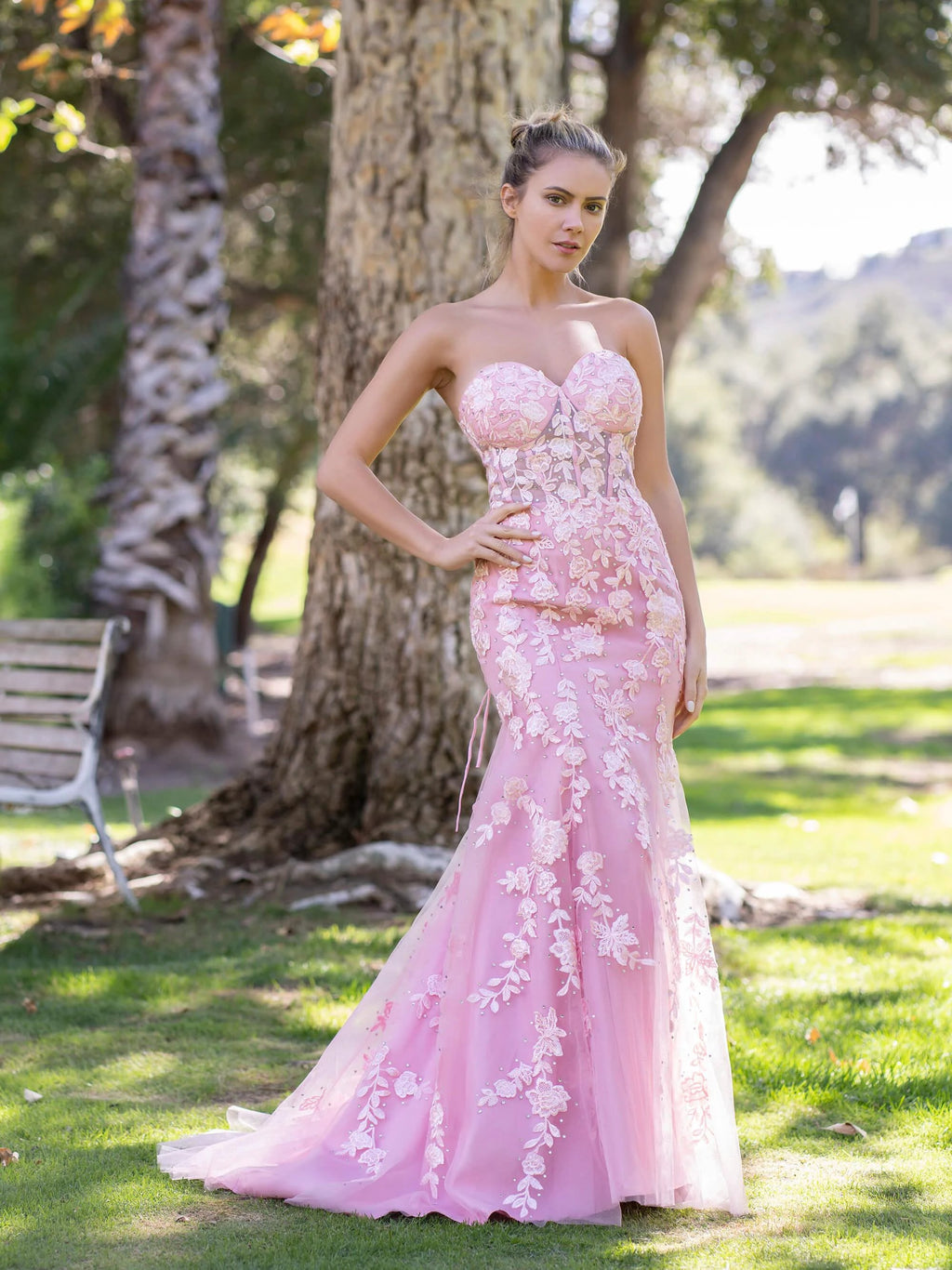 Sweetheart Neck Lace Mermaid Tulle Prom Dress by Anne of Brittany