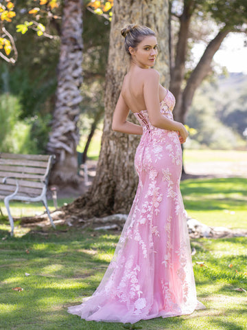 Meerjungfrau-Ballkleid aus Tüll mit herzförmigem Ausschnitt