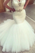 Sweetheart Mermaid Ruffles Wedding Dress by misshow.com