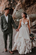 Sweetheart Neck Wedding Dresses Beaded Bodice Wedding Gowns WD493 by pgmdress