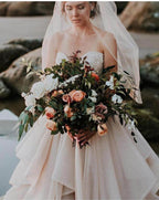 Sweetheart Neck Wedding Dresses Beaded Bodice Wedding Gowns WD493 by pgmdress
