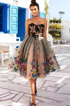 Sweetheart Neckline A Line Homecoming Dresses Butterflies Short Prom Dresses PD409 by pgmdress