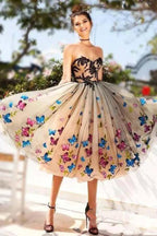 Sweetheart Neckline A Line Homecoming Dresses Butterflies Short Prom Dresses PD409 by pgmdress