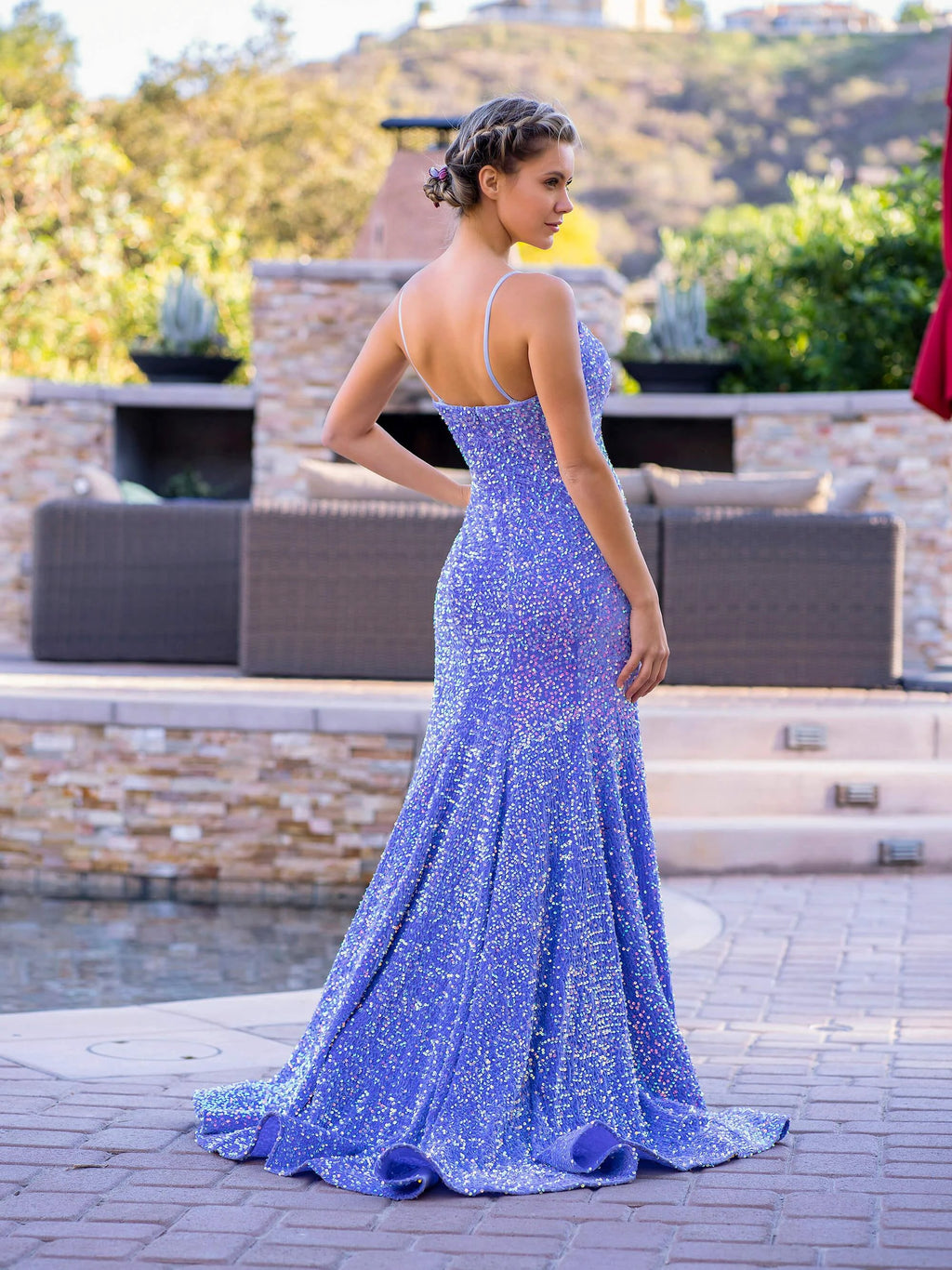 Mermaid Spaghetti Straps Sweetheart Sequin Prom/Evening Dress by Anne of Brittany