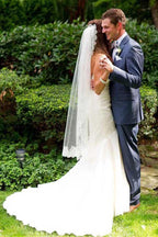 Sweetheart Neckline Mermaid Wedding Dresses With Lace Appliques WD194 by pgmdress
