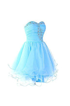 Sweetheart Organza Blue Homecoming Dresses Prom Dresses PG054 by pgmdress