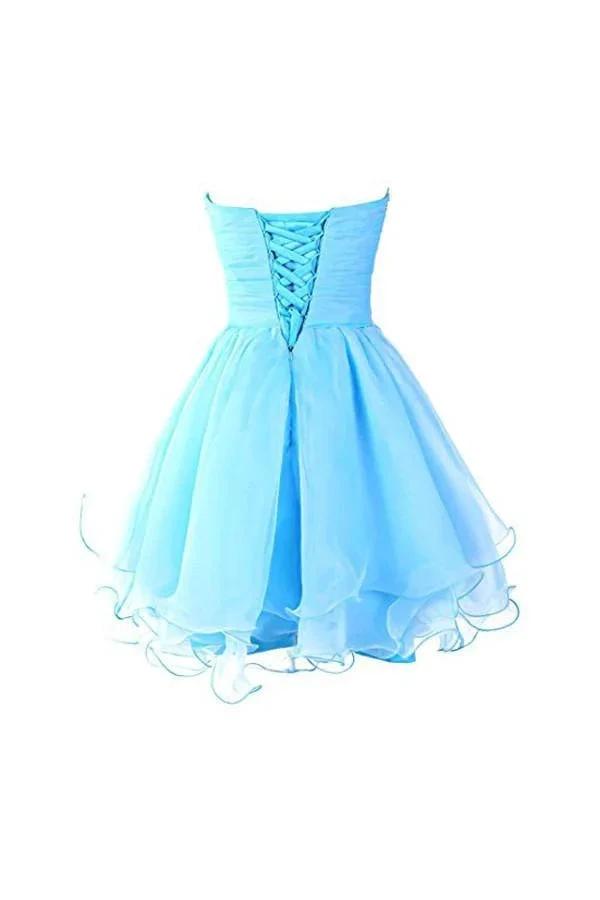 Sweetheart Organza Blue Homecoming Dresses Prom Dresses PG054 by pgmdress