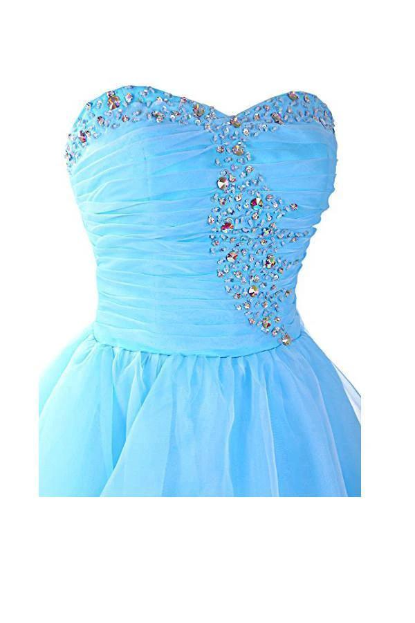 Sweetheart Organza Blue Homecoming Dresses Prom Dresses PG054 by pgmdress
