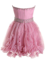 Sweetheart Organza Pink Homecoming Dresses Short Prom Dresses PG067 by pgmdress