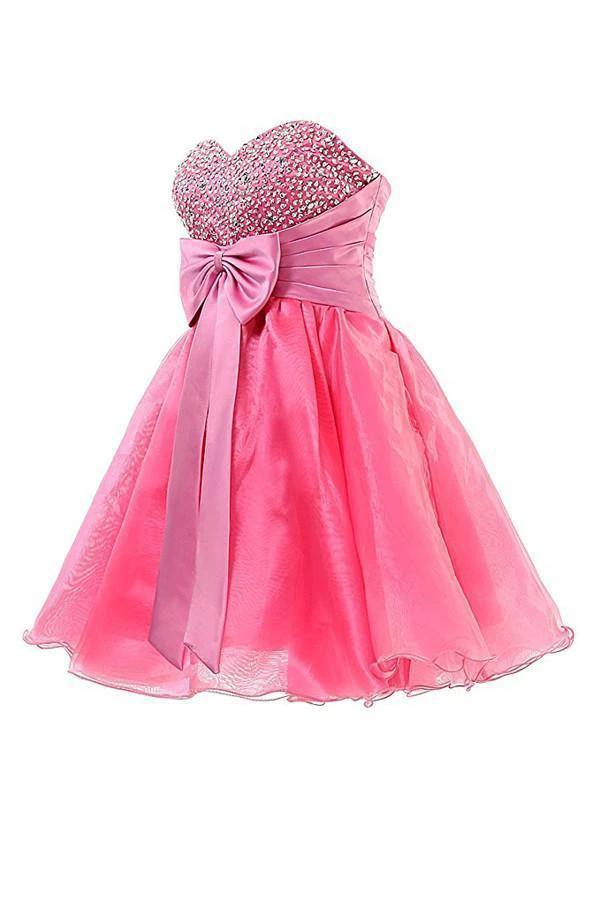 Sweetheart Organza Short Prom Dresses Homecoming Dresses PG063 by pgmdress