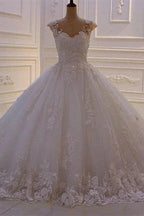 Sweetheart Princess A-line Sleeveless Appliques Lace Wedding Dress by misshow.com
