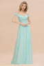 Sweetheart Ruffles Simple Prom Dresses Off the Shoulder aline Bridesmaid Dress