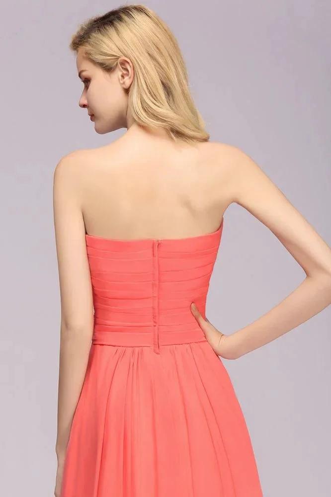 Sweetheart Sleeveless Ruffle Evening Swing Dress Chiffon aline Bridesmaid Dress by misshow.com