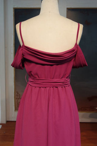 Vestidos de fiesta de gasa con volantes, escote en forma de A, corte en A, largo hasta el suelo y lazo